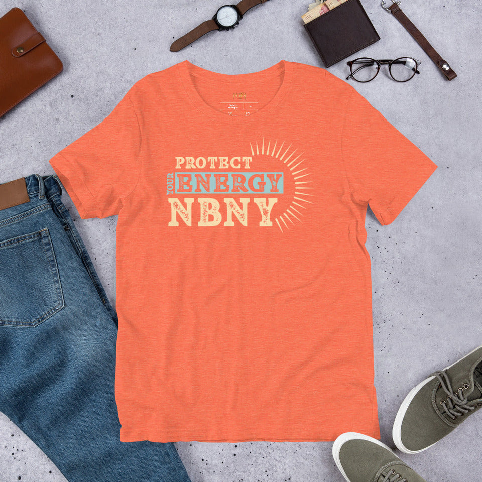 Front view of Unisex Short Sleeve T-shirt in NBNY Style, comfortable and stylish design for men and women