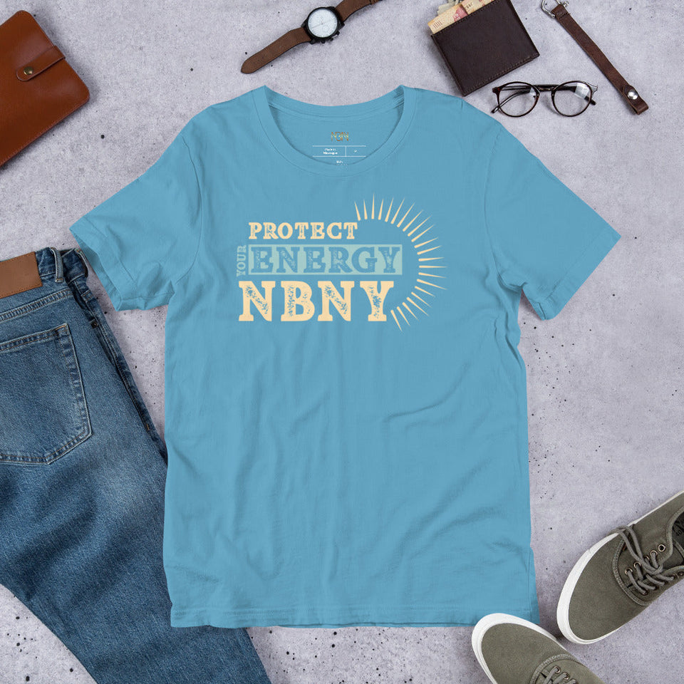 Front view of Unisex Short Sleeve T-shirt in NBNY Style, comfortable and stylish design for men and women