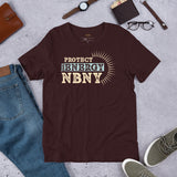 Front view of Unisex Short Sleeve T-shirt in NBNY Style, comfortable and stylish design for men and women