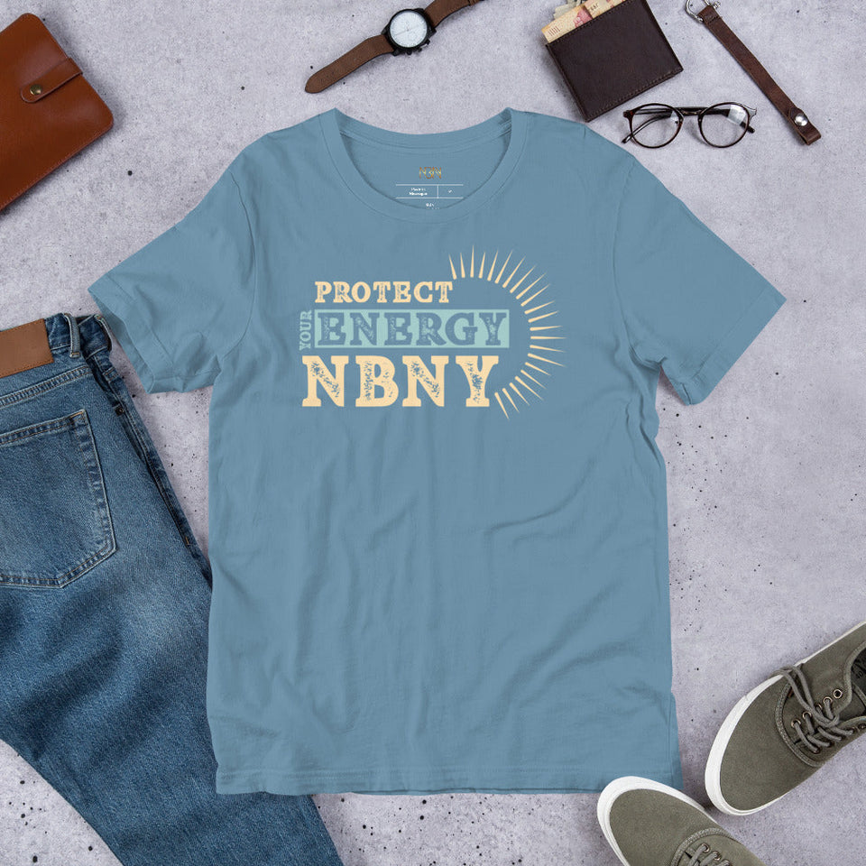 Front view of Unisex Short Sleeve T-shirt in NBNY Style, comfortable and stylish design for men and women